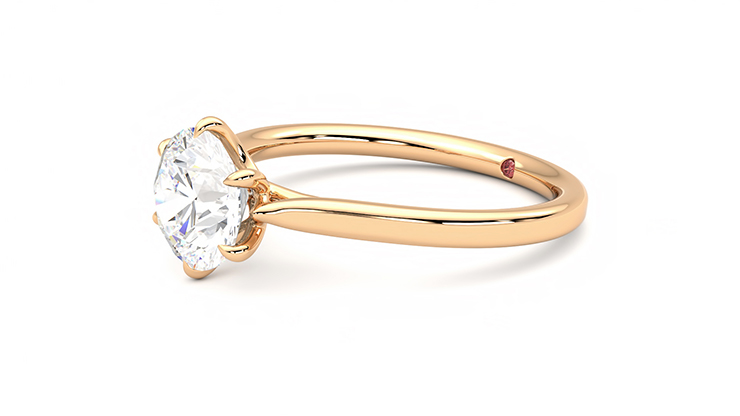 Taylor & Hart Eve Round Engagement Ring 360 degree image 23