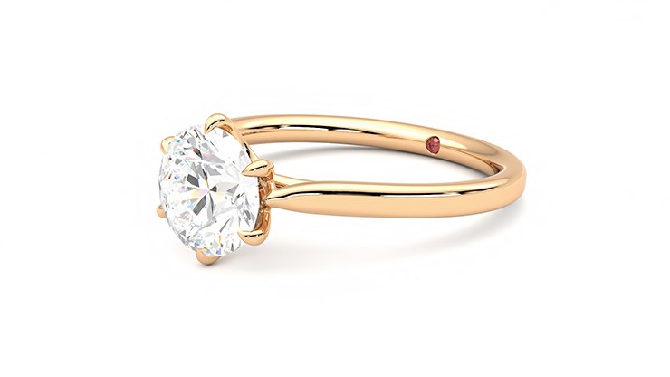 Taylor & Hart Eve Round Engagement Ring 360 degree image 24