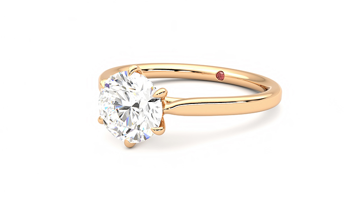 Taylor & Hart Eve Round Engagement Ring 360 degree image 25