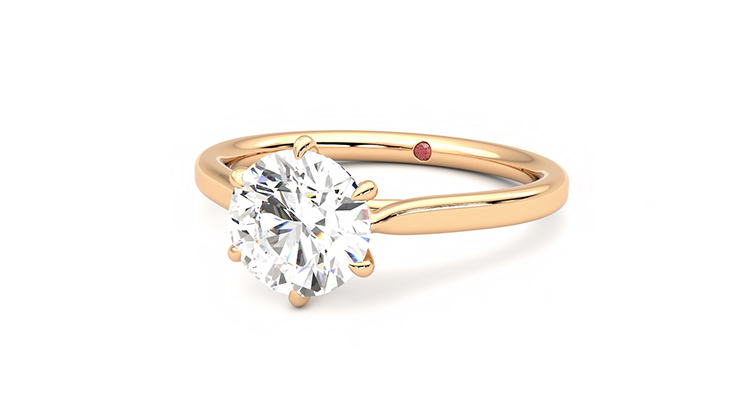 Taylor & Hart Eve Round Engagement Ring 360 degree image 26