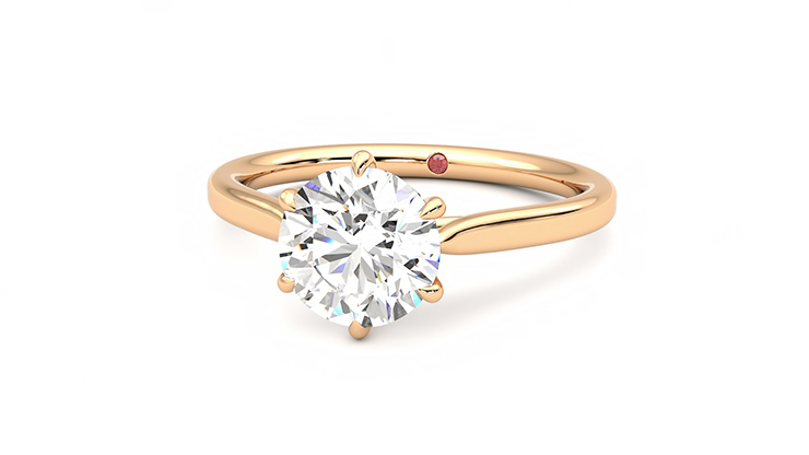 Taylor & Hart Eve Round Engagement Ring 360 degree image 27