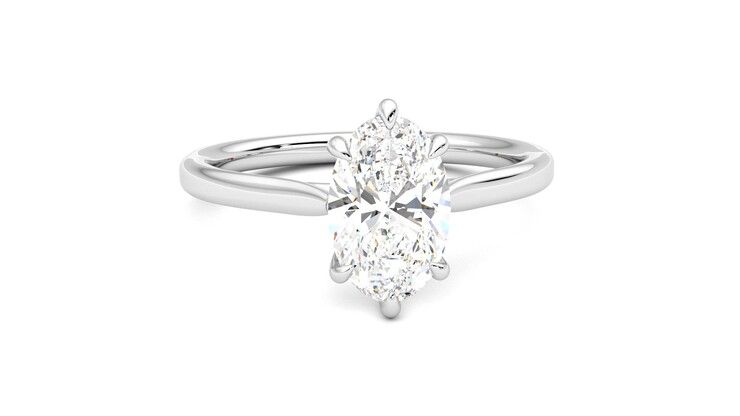 Taylor & Hart Eve Oval Engagement Ring 360 degree image 2