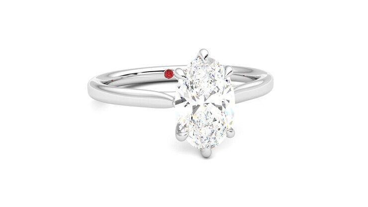 Taylor & Hart Eve Oval Engagement Ring 360 degree image 3