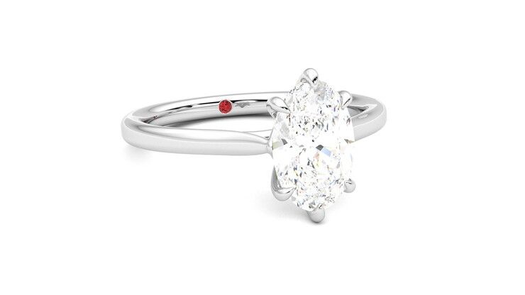 Taylor & Hart Eve Oval Engagement Ring 360 degree image 4
