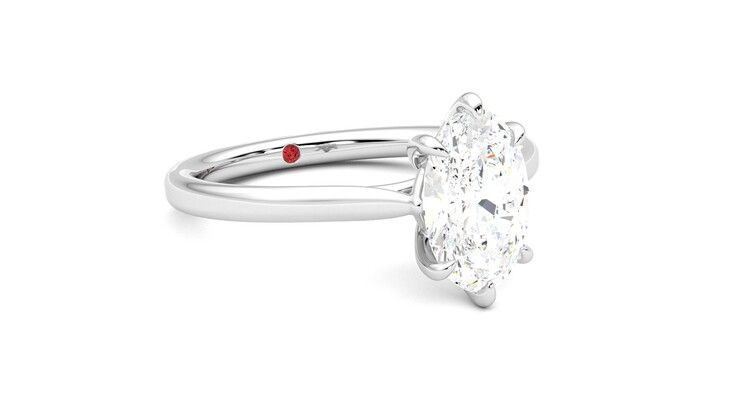 Taylor & Hart Eve Oval Engagement Ring 360 degree image 5