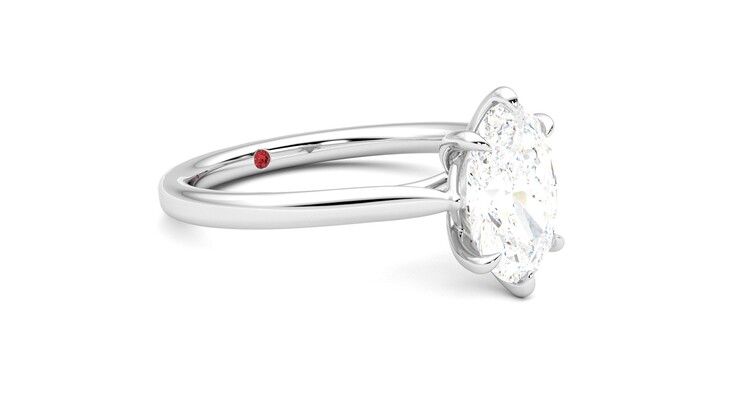 Taylor & Hart Eve Oval Engagement Ring 360 degree image 6