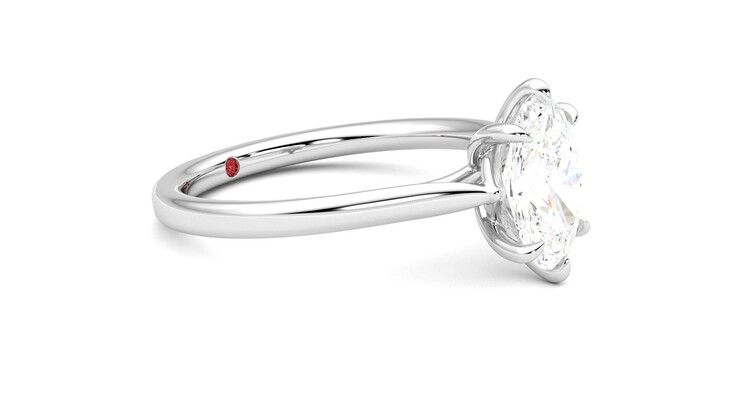 Taylor & Hart Eve Oval Engagement Ring 360 degree image 7