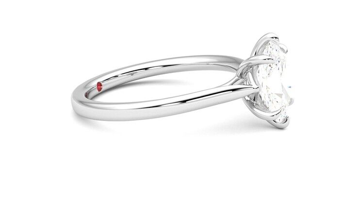 Taylor & Hart Eve Oval Engagement Ring 360 degree image 8