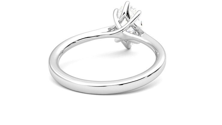Taylor & Hart Eve Oval Engagement Ring 360 degree image 14