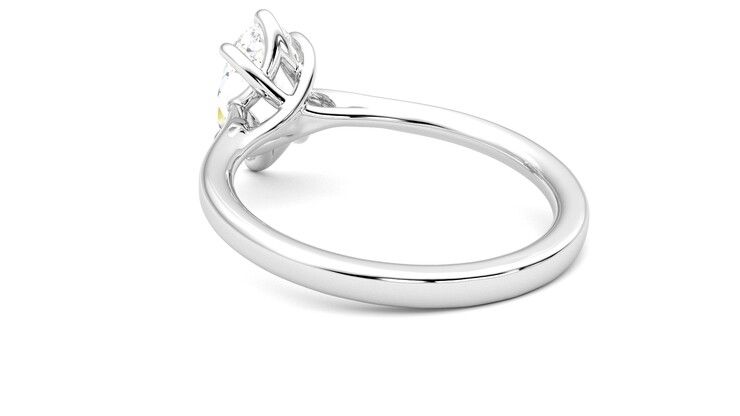 Taylor & Hart Eve Oval Engagement Ring 360 degree image 17