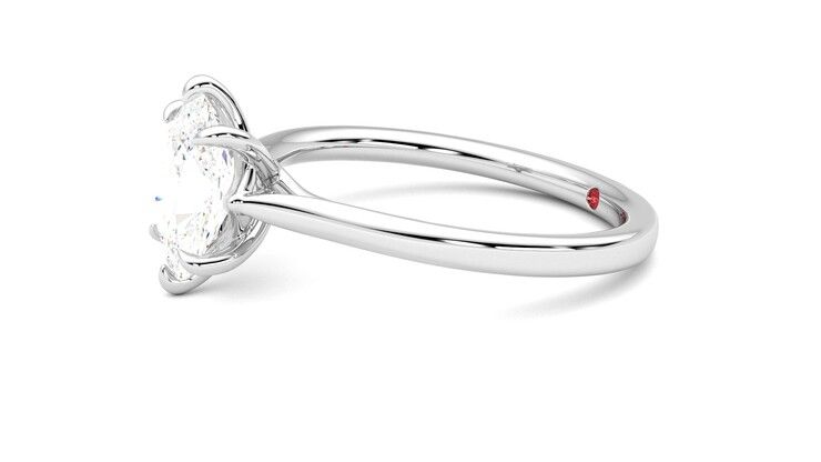 Taylor & Hart Eve Oval Engagement Ring 360 degree image 22