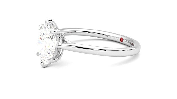 Taylor & Hart Eve Oval Engagement Ring 360 degree image 23