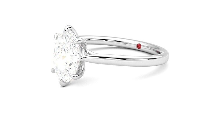 Taylor & Hart Eve Oval Engagement Ring 360 degree image 24