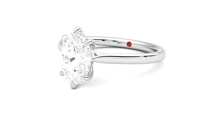 Taylor & Hart Eve Oval Engagement Ring 360 degree image 25