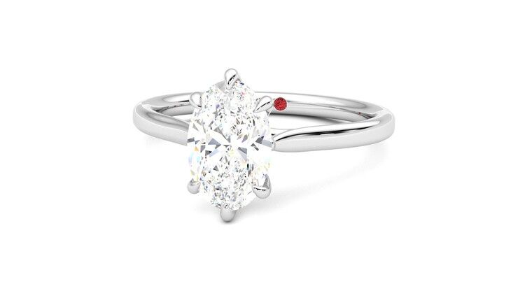 Taylor & Hart Eve Oval Engagement Ring 360 degree image 27