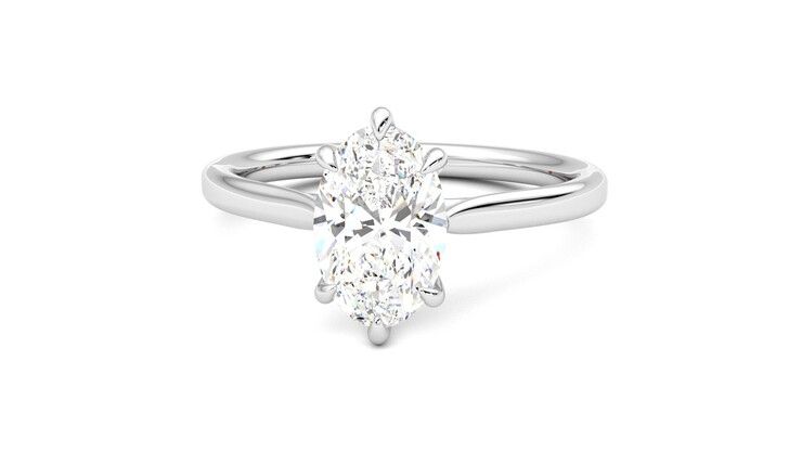 Taylor & Hart Eve Oval Engagement Ring 360 degree image 28