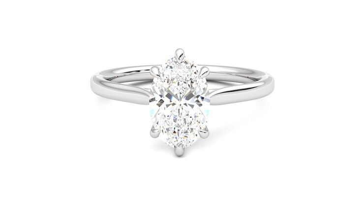 Taylor & Hart Eve Oval Engagement Ring 360 degree image 29