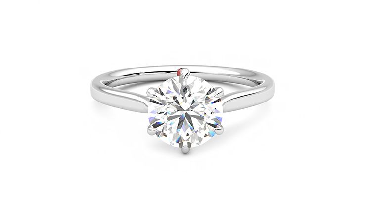 Taylor & Hart Eve Round Engagement Ring 360 degree image 1