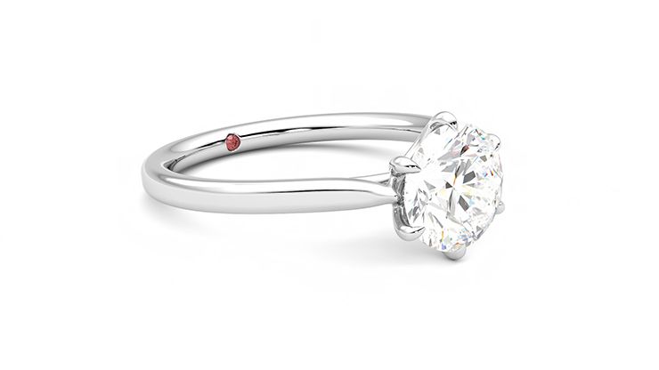 Taylor & Hart Eve Round Engagement Ring 360 degree image 6