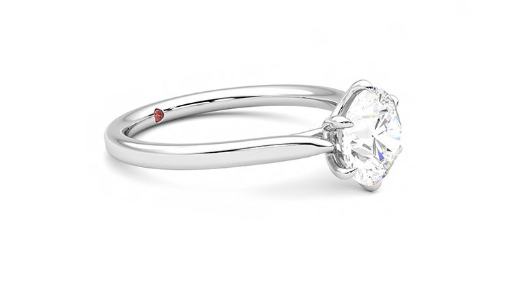 Taylor & Hart Eve Round Engagement Ring 360 degree image 7