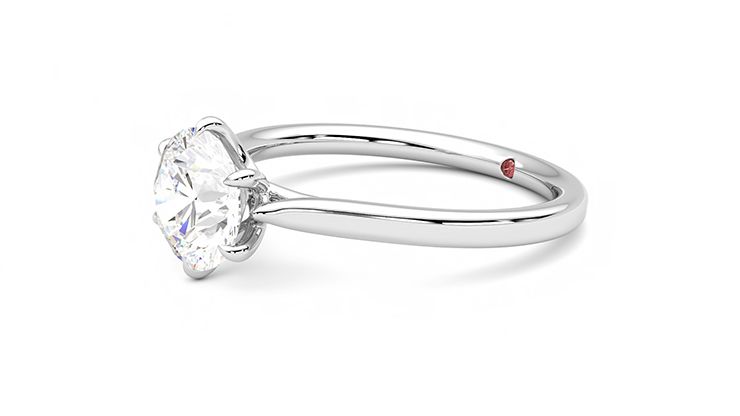 Taylor & Hart Eve Round Engagement Ring 360 degree image 23