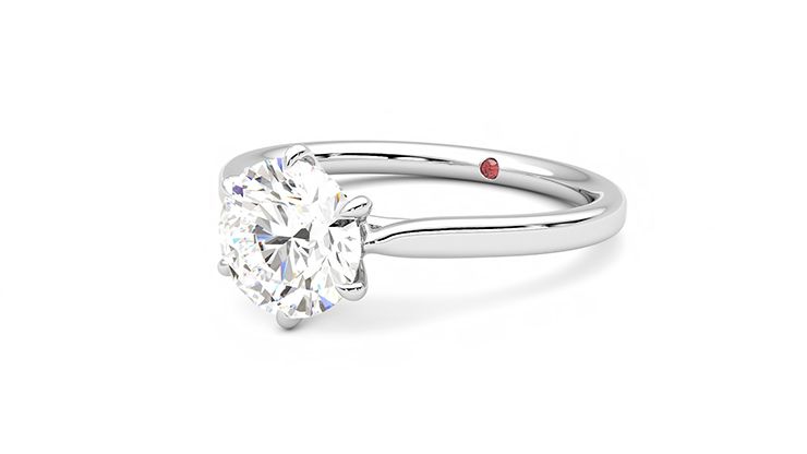 Taylor & Hart Eve Round Engagement Ring 360 degree image 25