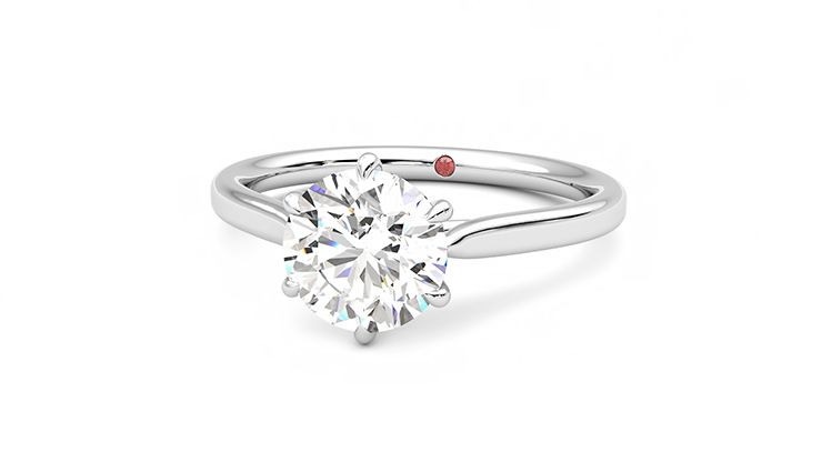 Taylor & Hart Eve Round Engagement Ring 360 degree image 27