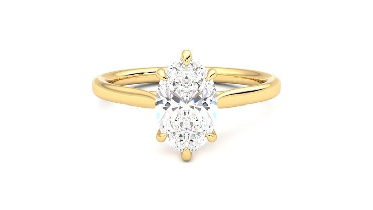 Taylor & Hart Eve Oval Engagement Ring 360 degree image 0