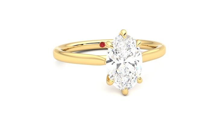 Taylor & Hart Eve Oval Engagement Ring 360 degree image 3