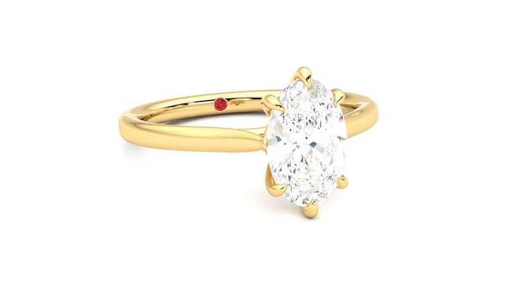 Taylor & Hart Eve Oval Engagement Ring 360 degree image 4