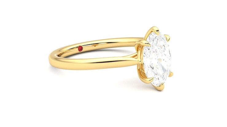 Taylor & Hart Eve Oval Engagement Ring 360 degree image 6
