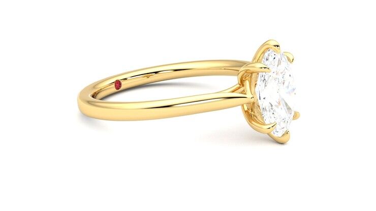Taylor & Hart Eve Oval Engagement Ring 360 degree image 7