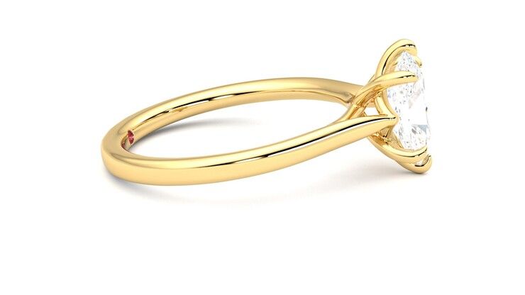 Taylor & Hart Eve Oval Engagement Ring 360 degree image 9