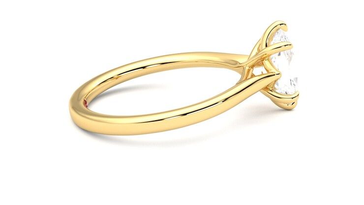 Taylor & Hart Eve Oval Engagement Ring 360 degree image 10