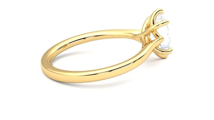 Taylor & Hart Eve Oval Engagement Ring 360 degree image 11