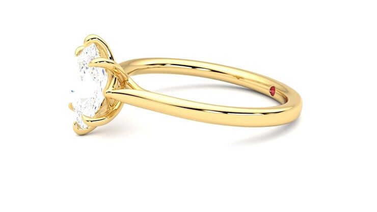 Taylor & Hart Eve Oval Engagement Ring 360 degree image 22