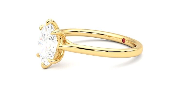 Taylor & Hart Eve Oval Engagement Ring 360 degree image 23