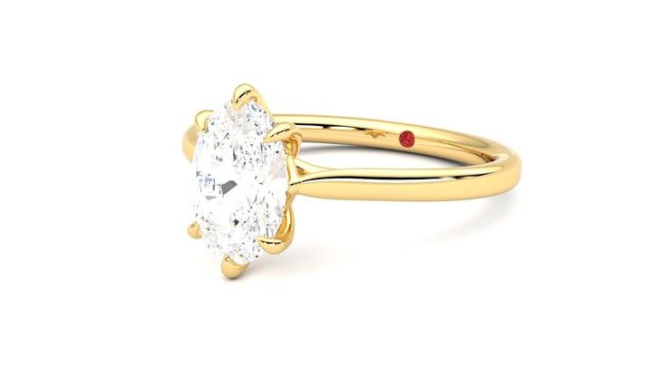 Taylor & Hart Eve Oval Engagement Ring 360 degree image 25