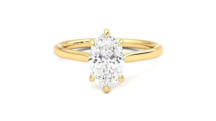 Taylor & Hart Eve Oval Engagement Ring 360 degree image 29