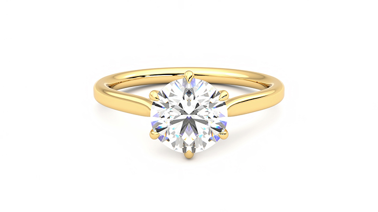 Taylor & Hart Eve Round Engagement Ring 360 degree image 0