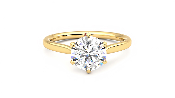 Taylor & Hart Eve Round Engagement Ring 360 degree image 1