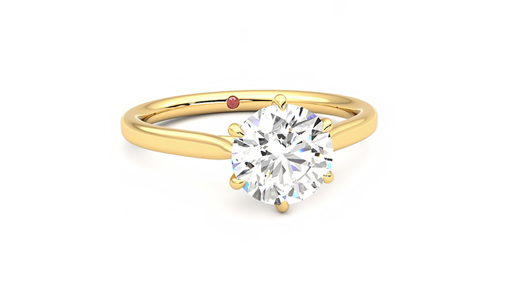 Taylor & Hart Eve Round Engagement Ring 360 degree image 3