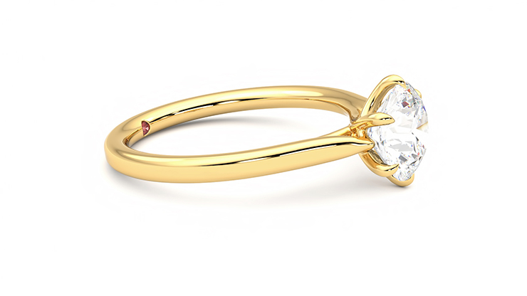 Taylor & Hart Eve Round Engagement Ring 360 degree image 8