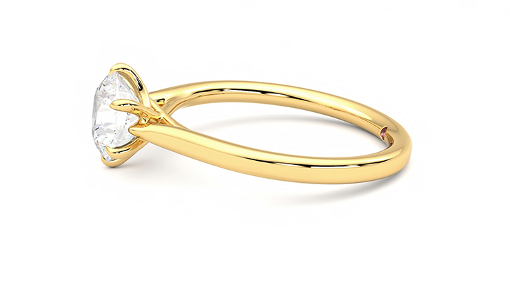 Taylor & Hart Eve Round Engagement Ring 360 degree image 21