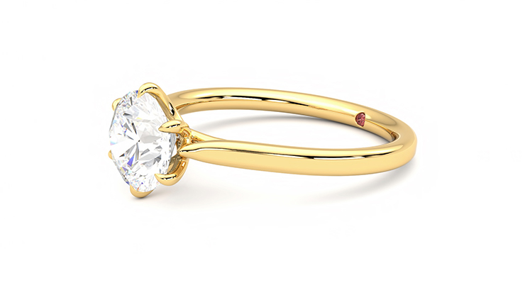 Taylor & Hart Eve Round Engagement Ring 360 degree image 23