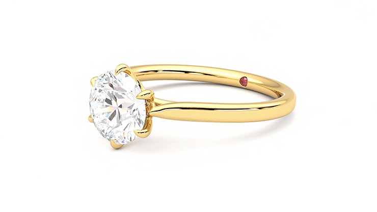 Taylor & Hart Eve Round Engagement Ring 360 degree image 24