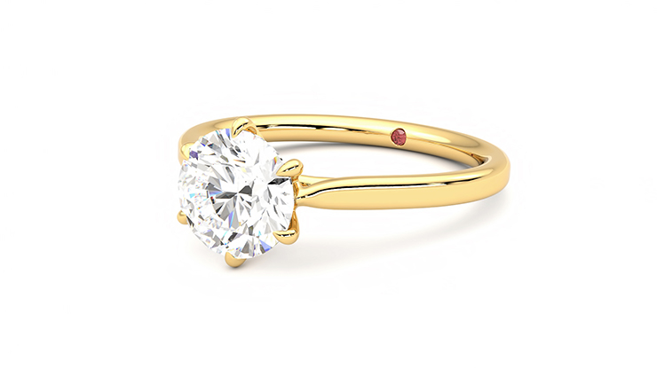Taylor & Hart Eve Round Engagement Ring 360 degree image 25