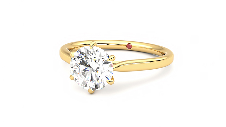 Taylor & Hart Eve Round Engagement Ring 360 degree image 26