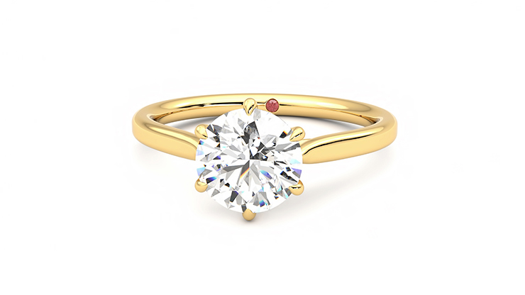 Taylor & Hart Eve Round Engagement Ring 360 degree image 28