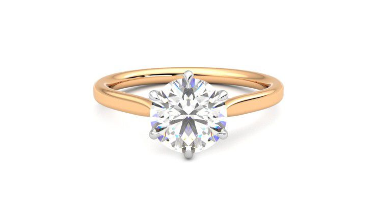 Taylor & Hart Eve Round Engagement Ring 360 degree image 0